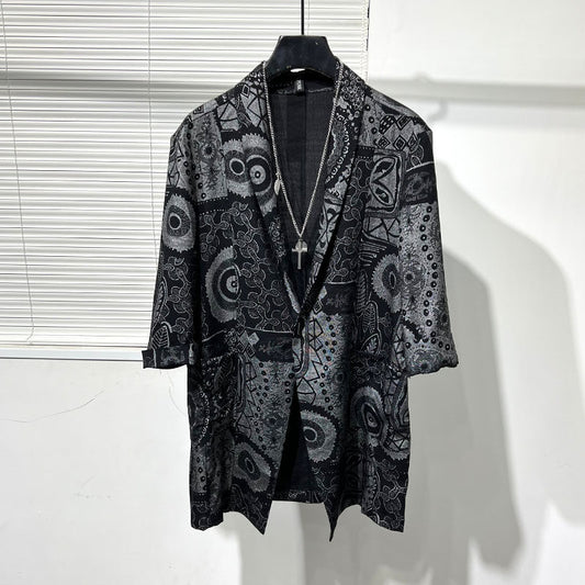 Summer Thin Fashion Irregular Print Loose Top