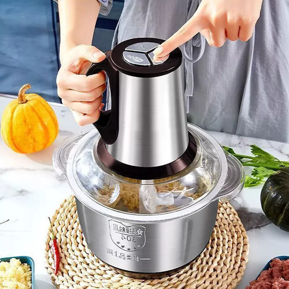 5L Electric Meat Grinder Mincer Mixer Home Blender Mini Food Chopper Processor
