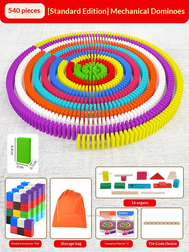 Educational Puzzle Toy Mechanism Building Blocks Gift Dominoes