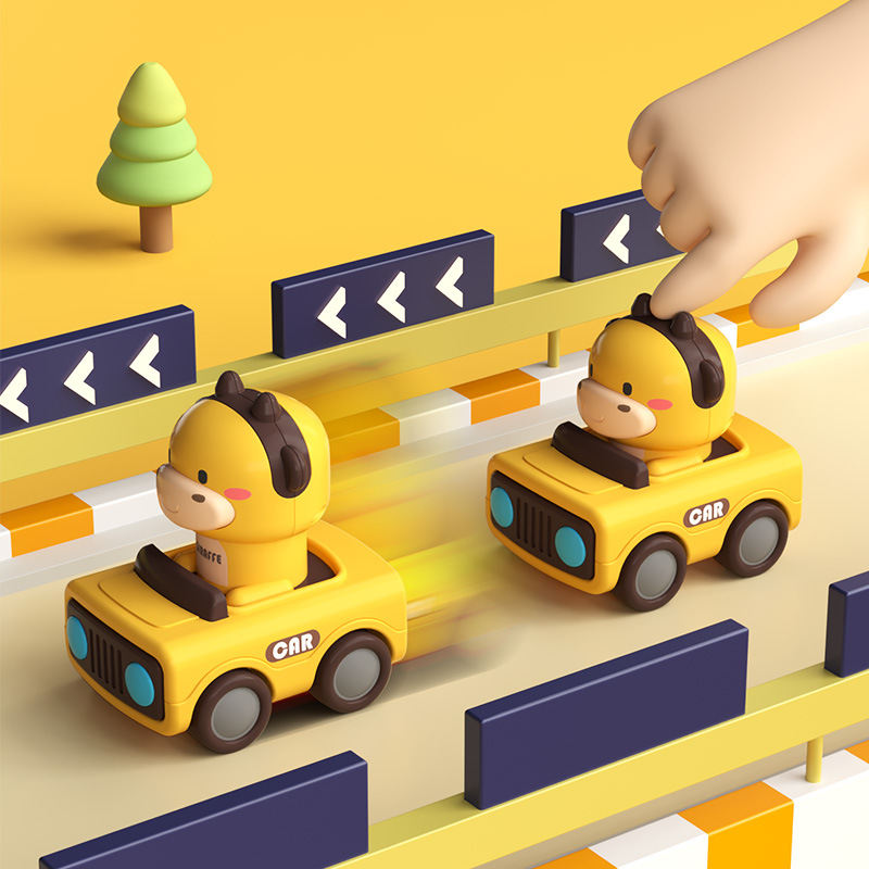 Pressing Animal Car Inertial Vehicle Children's Educational Toys