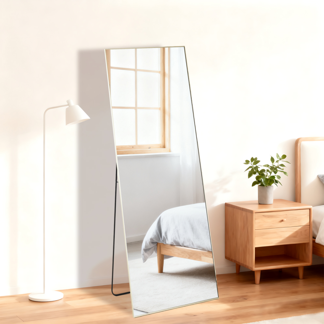56x15 Rectangle Full Length Mirror, Full Body Standing Mirror Floor Mirrors
