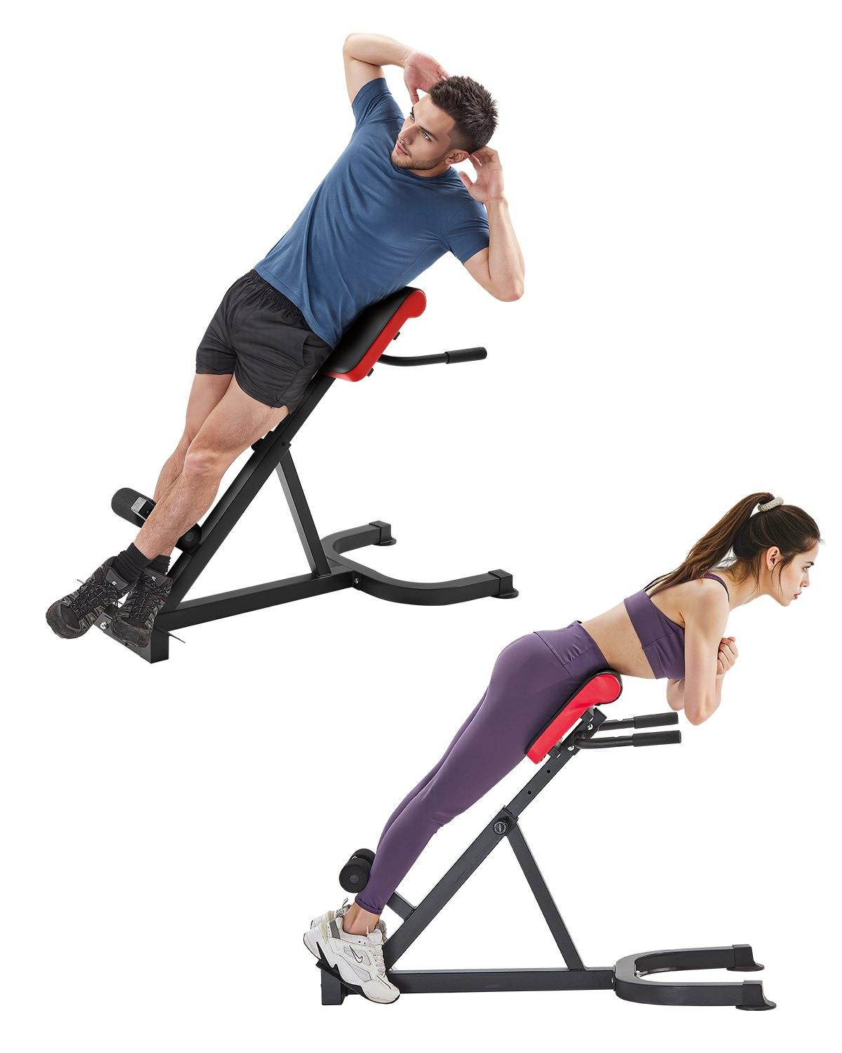 Römischer Stuhl Hyperextensionsbank 136 Kg Belastbare Verstellbare Extensionsmaschine, Multifunktions-Trainingsgerät Für Bauchmuskeltraining, Fitness-Hantelbank Für Das Heim-Fitnessstudio