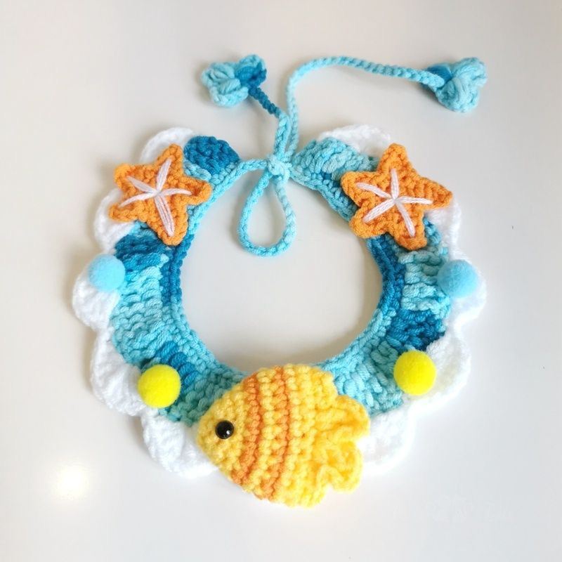 Pet Hand-woven Collar Cat Wool Decoration