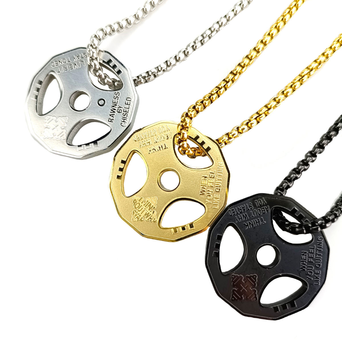 New Barbell Dumbbell Accessories New Stainless Steel Pearl Necklace