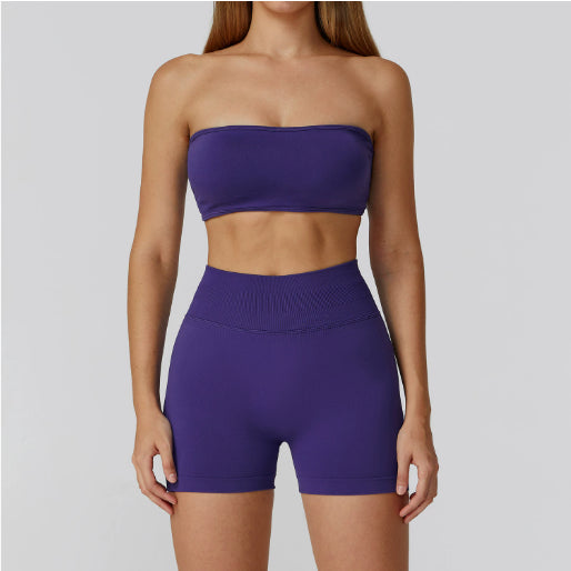 Hollow-out Beauty Back High Waist Yoga Clothes Fitness Suit