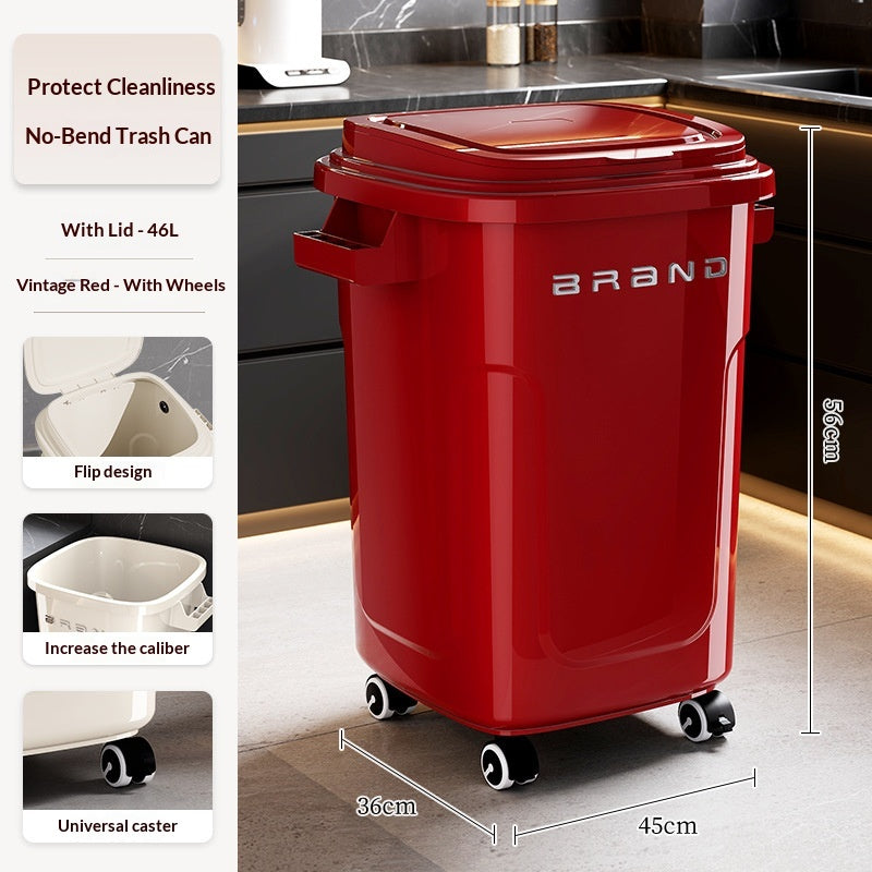 Kitchen Trash Can For Home Use Large Capacity No Bending Required