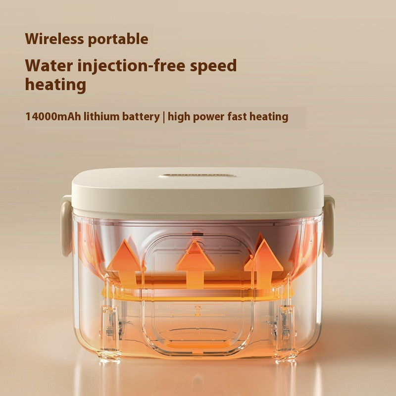 Smart No Water Injection Wireless Heating Charging Lunch Box