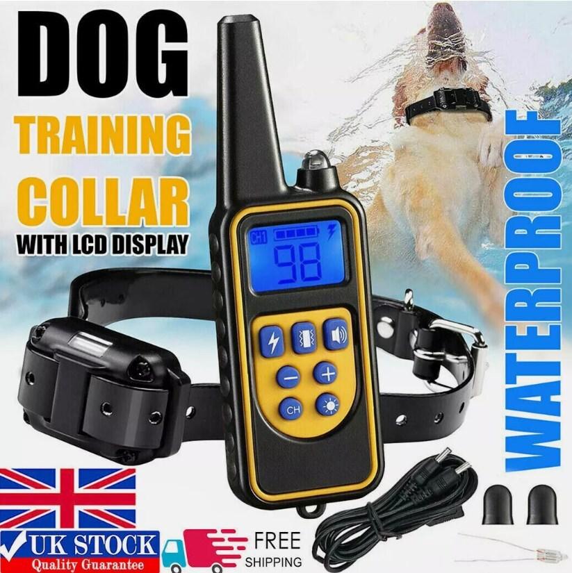 800M Electric Pet Dog Training E-Collar Anti-Bark Obedience Remote Control LCD