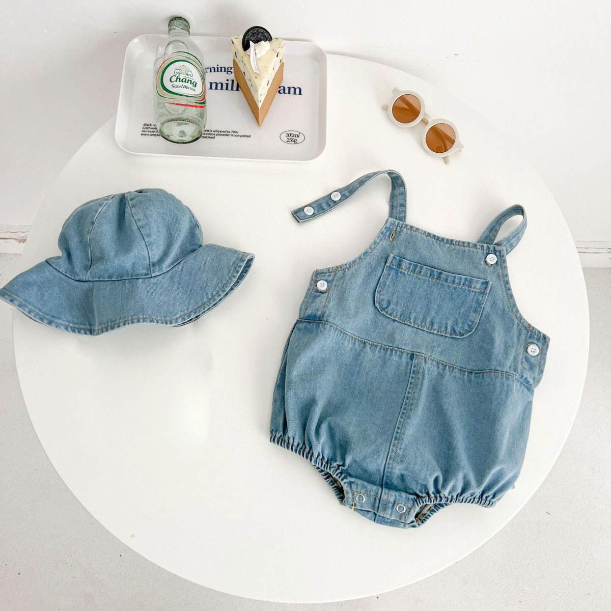 Korean-style Baby Denim Suspender Bib Overalls