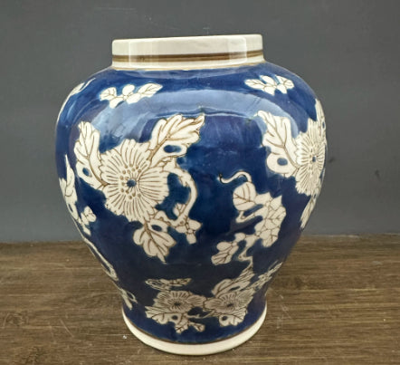 Porcelain Vase Ceramic Ornament Wide Mouth Short Style For Water-Keeping Peonies And Paeonias Bulbous Body Hand-Painted