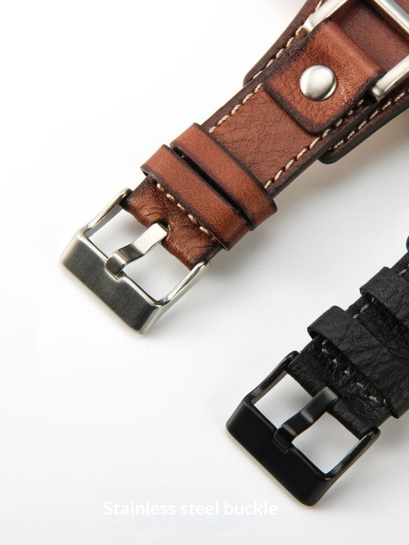 Replacement Fossil Watch Accessories Vintage-style Tray With 24mm Cowhide Leather Strap