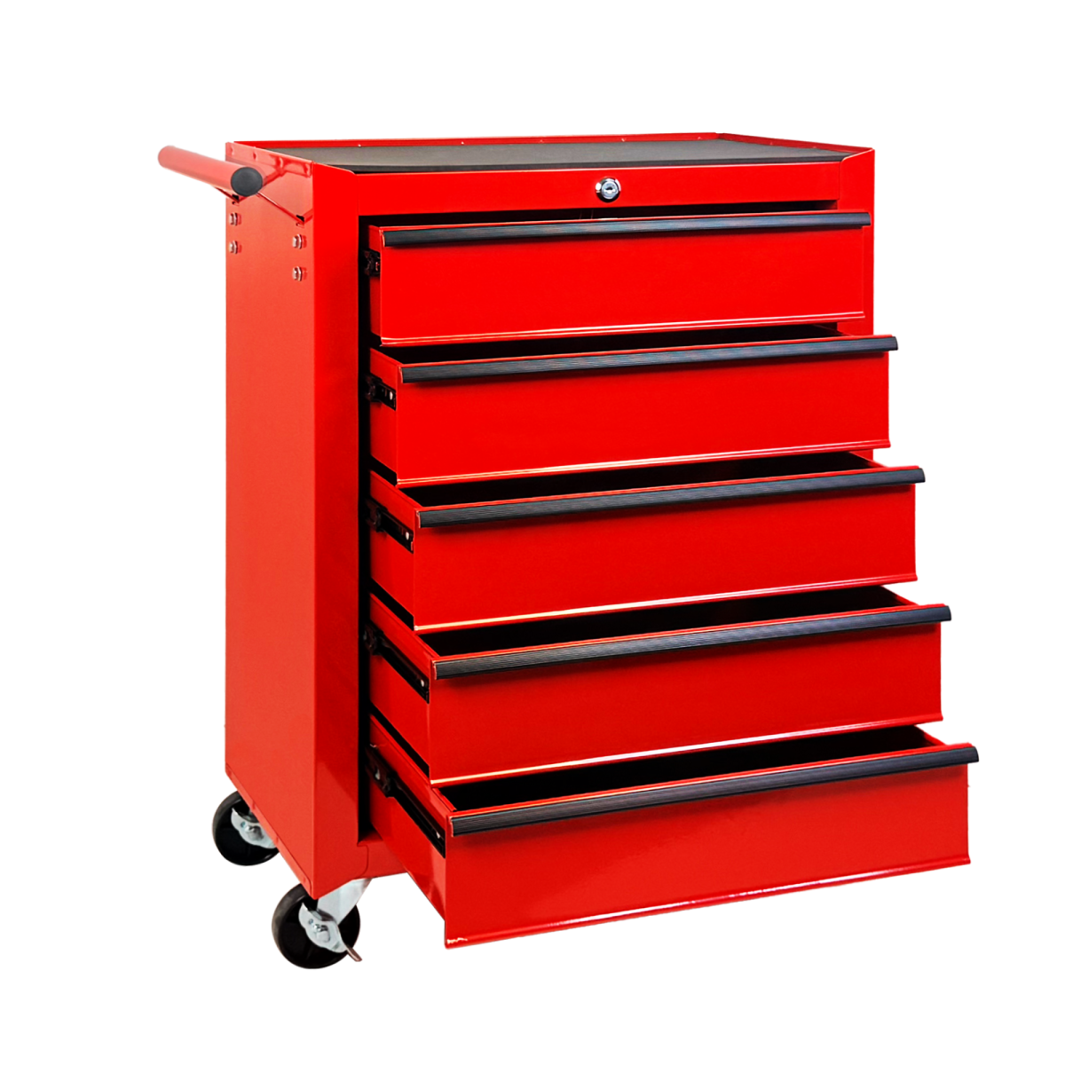 Excelo 5 Drawer Rolling Tool Chest, Ball Bearing Slides, Steel Storage For Garage And Workshop
