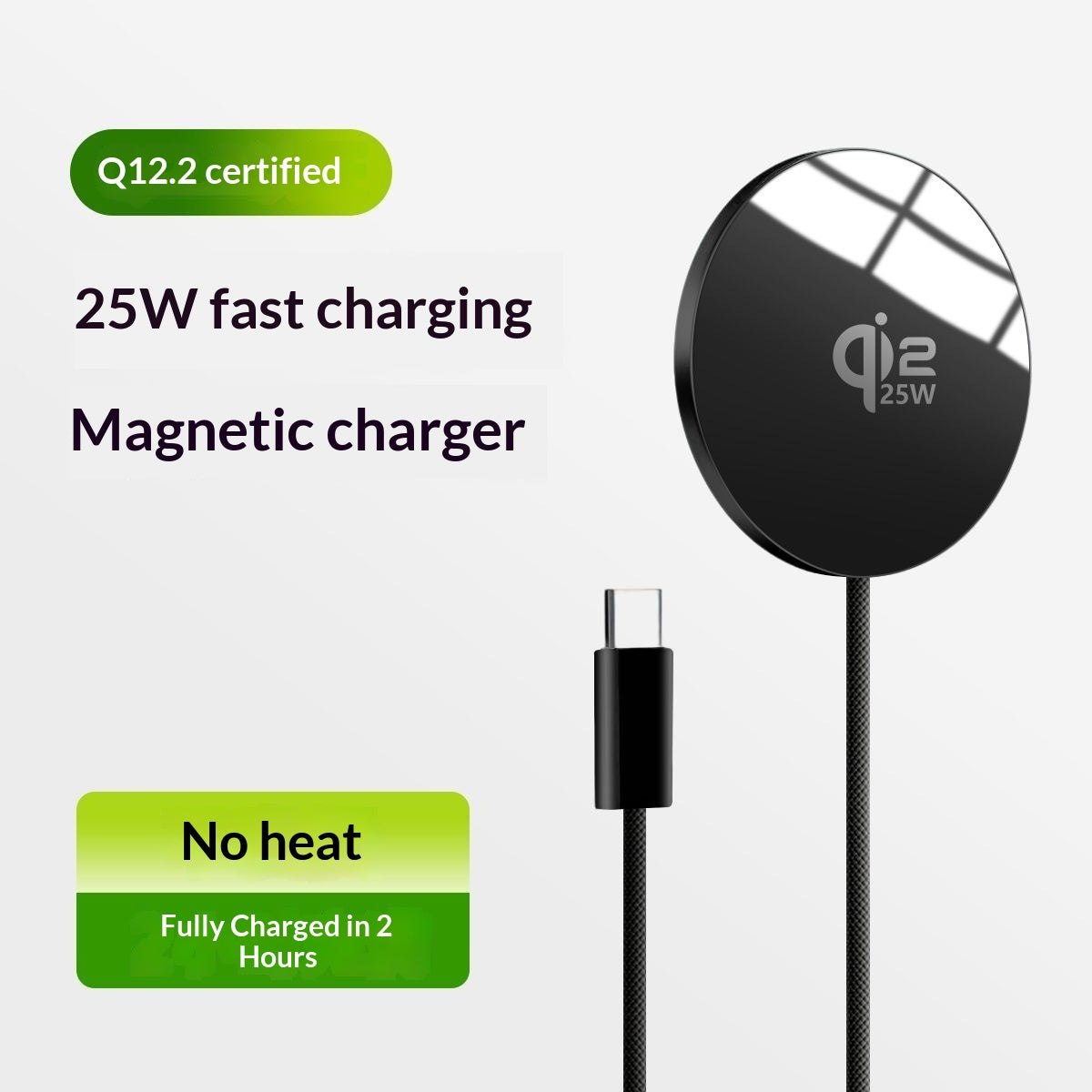 Qi22 25W Super-Fast Charging Magnetic Wireless Charger For IPhones Ultra-Thin Aluminum Alloy Design