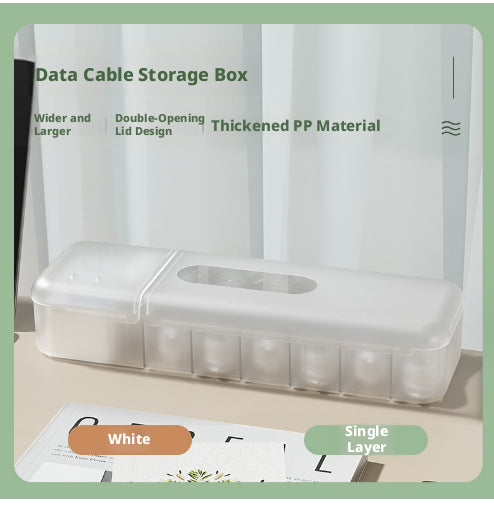 Charging cord sorting artifact-Desktop storage box-white-one bag *[Patent]