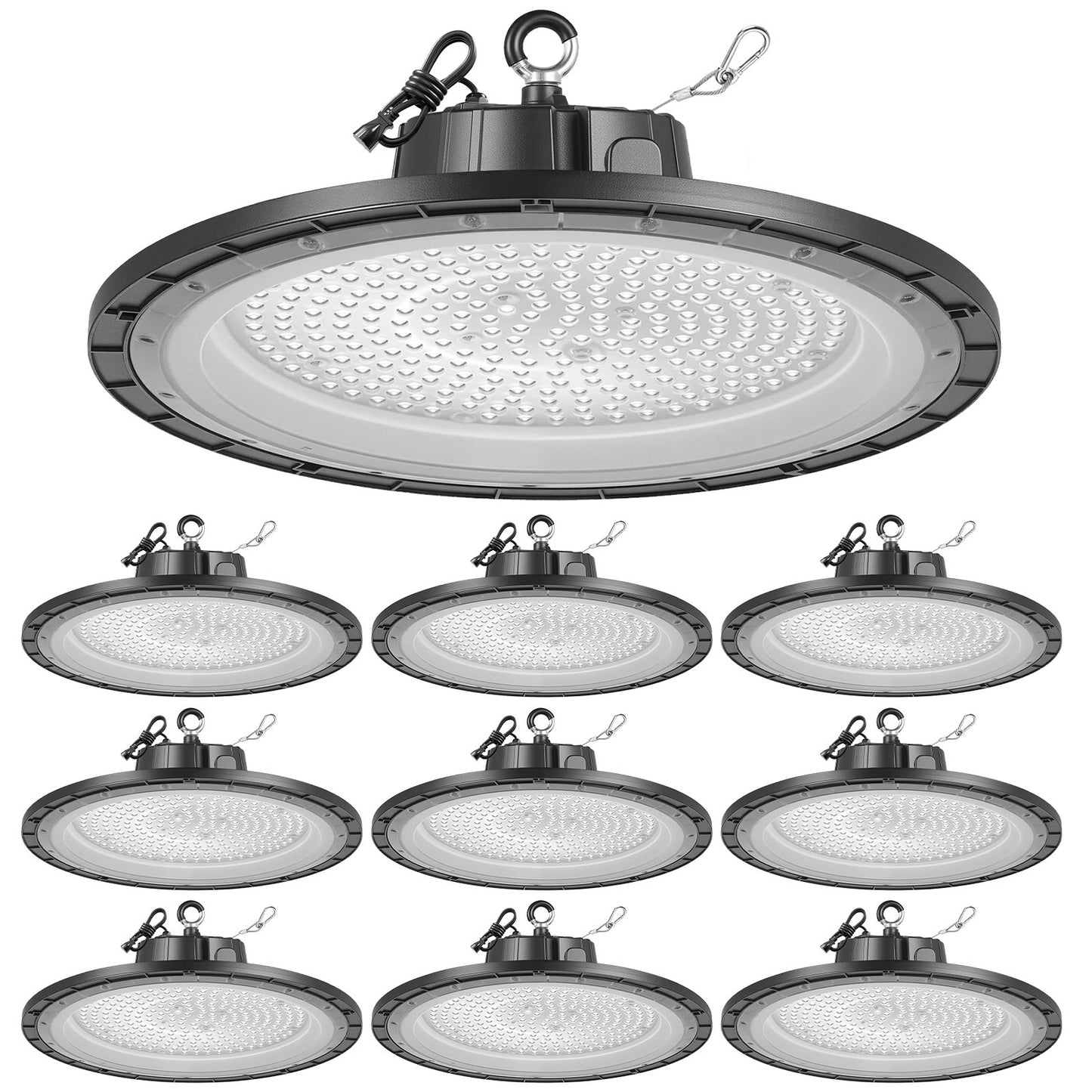 10er-Pack LED-Hallenstrahler 5000 K 200 W 30000 Lm