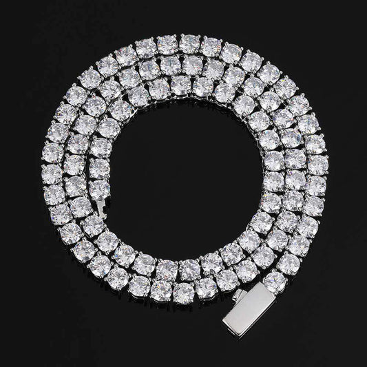 Accessories Spring Fastener Tennis Chain Zircon Necklace