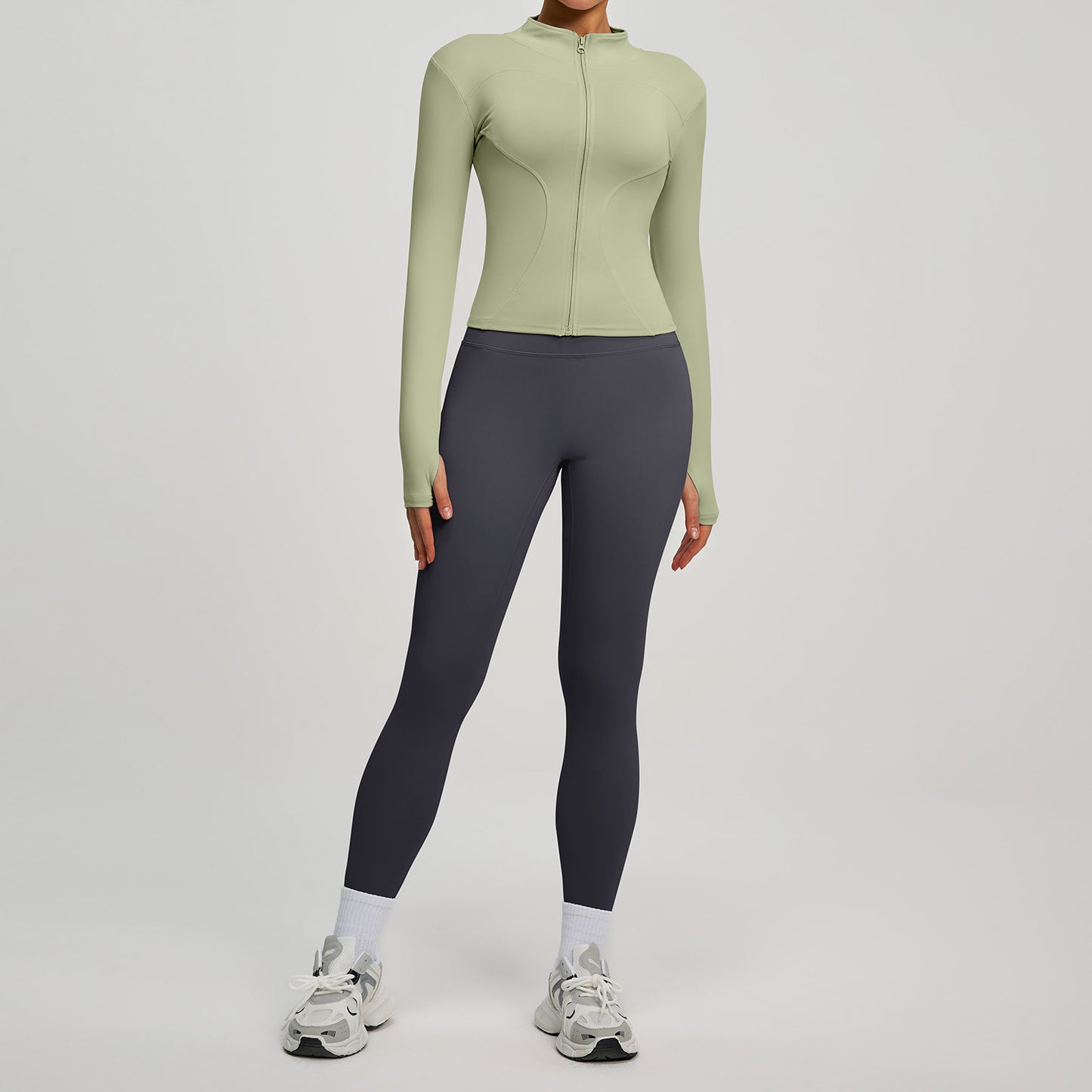 Fitness High-waist Butt-lifting Running Two-piece Set