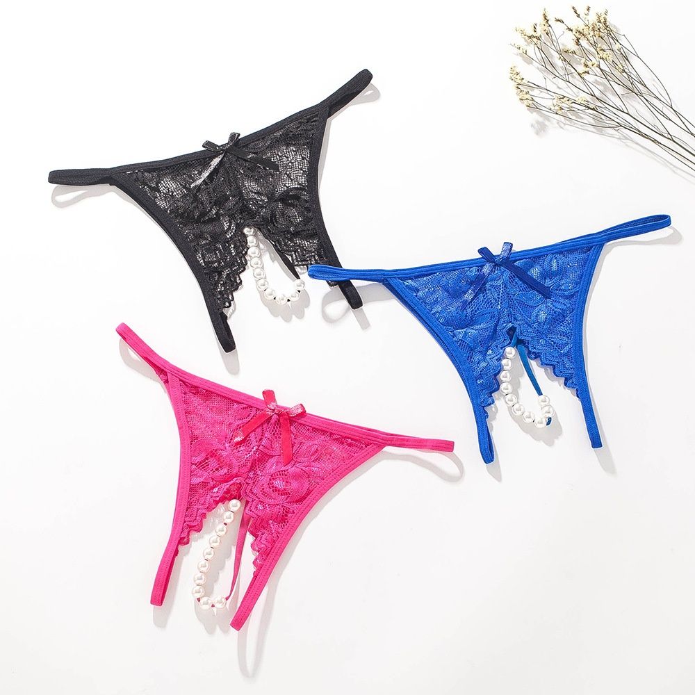 Nylon Women's Hot Pearl Massage Sexy Underwear