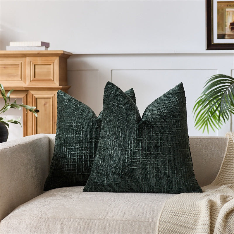 Bamboo-Section Chenille Home Throw Pillow