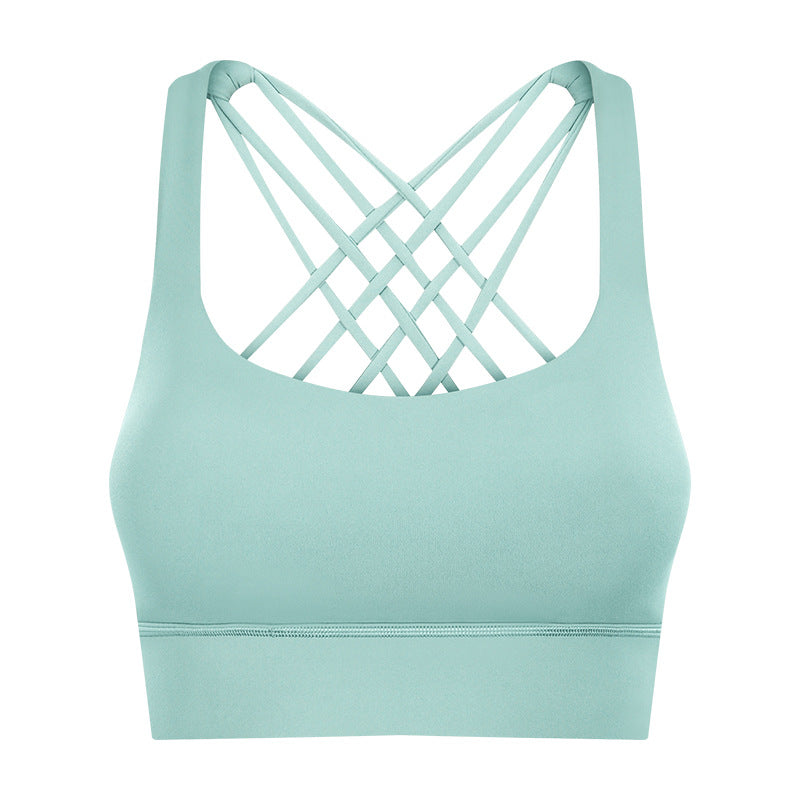 New Sports Underwear Women's Hem Widened Cross Beauty Back