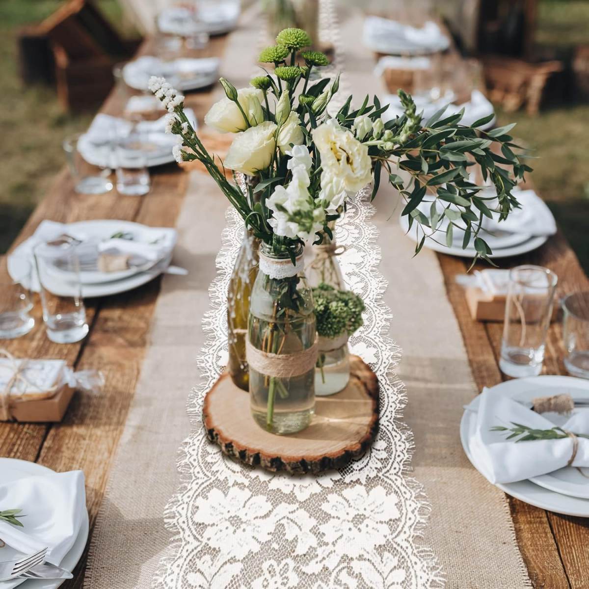 Table Runner For A Christening – Elegant Table Runner For Festive Christening Ceremonies And Special Table Settings—Party Accessories Set