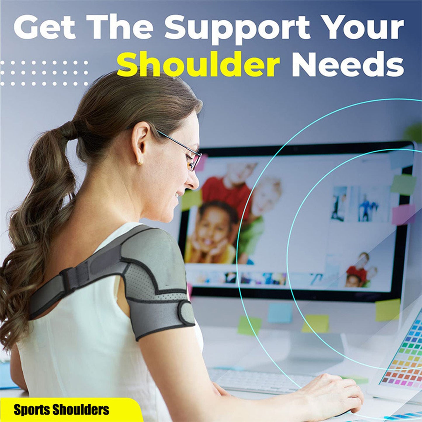Adjustable Breathable Sports Shoulder Brace - Unisex Compression Support Strap for Joint Protection and Fitness Activities