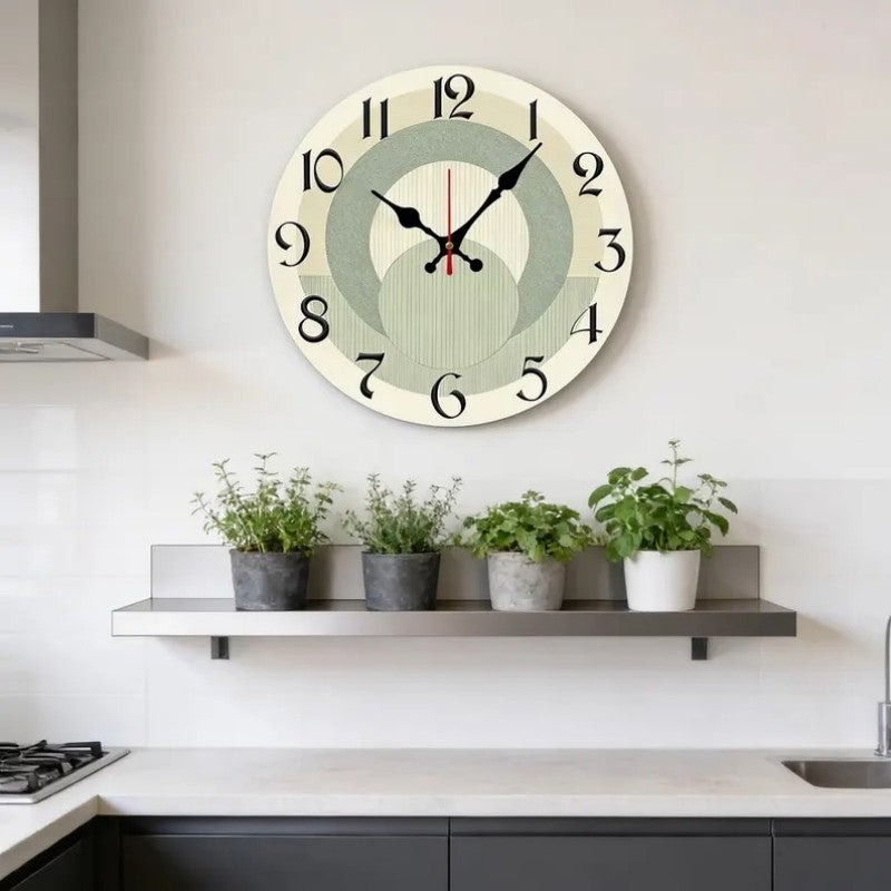 Cross-border New Product Wooden Wall-mounted Clock
