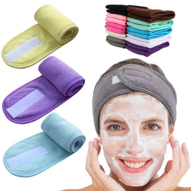 Velcro Sports Face Wash Makeup Double-layer Headband