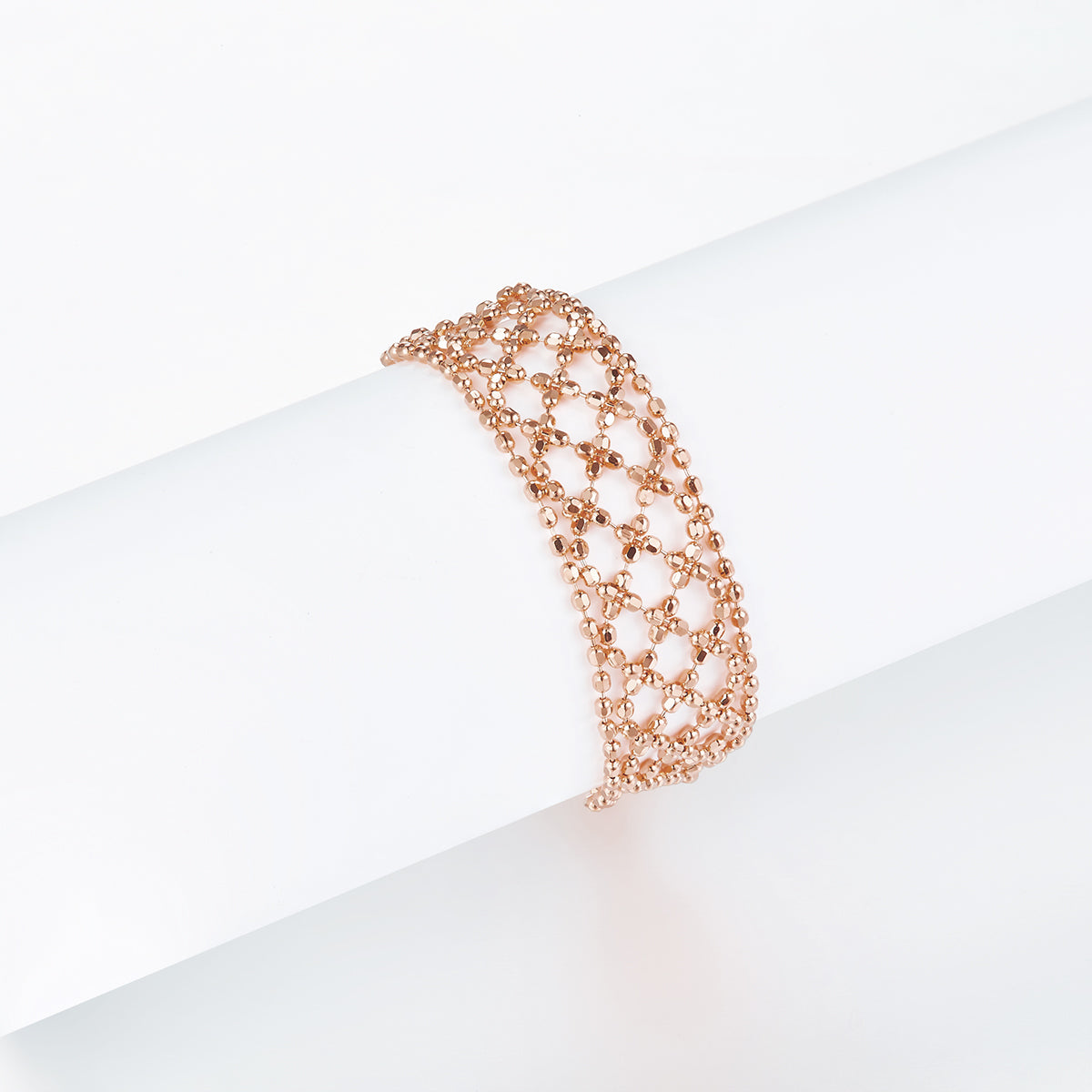 S925 Sterling Silver Hollow Flower Ring 0.8g Ultra-Light 14-21mm Adjustable 8.3mm Wide 3 Colors Optional Gift Box