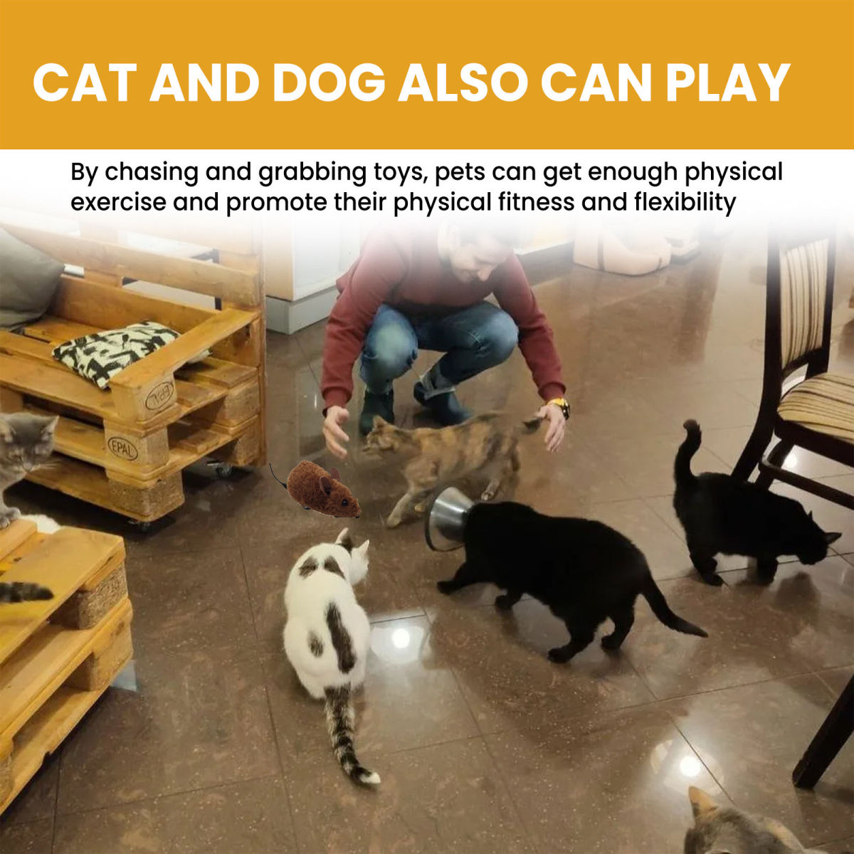 Interactive Pet Mouse ToySimulated Toy To Amuse Cats And Dogs