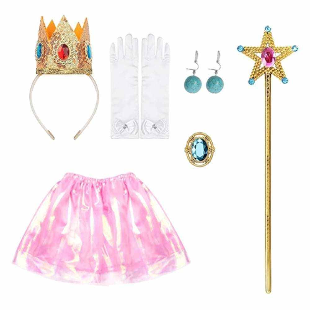 Princess Peach Costume Set - Complete Costume For Parties, Celebrations, And Events - Party Accessories Set