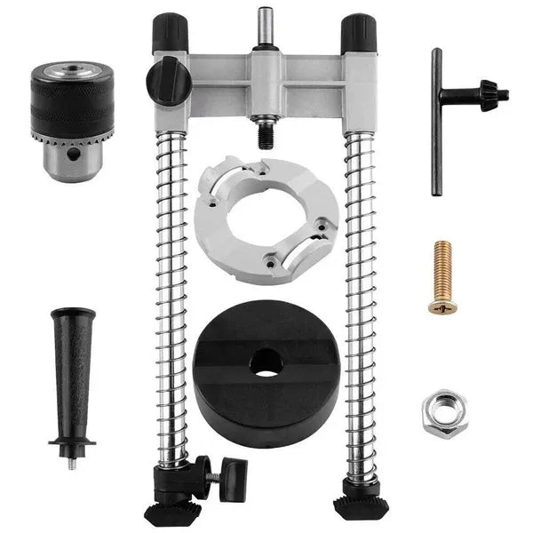 Versatile Electric Drill Stand: Vertical Drilling Support, Mobile Base, Holes For Drilling, Suitable For Various Drill Bits, Aluminiumlegierung & Stahl Construction, No Power Required