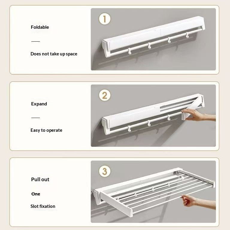 Bedroom Bathroom Home Balcony Folding Clothes Rack