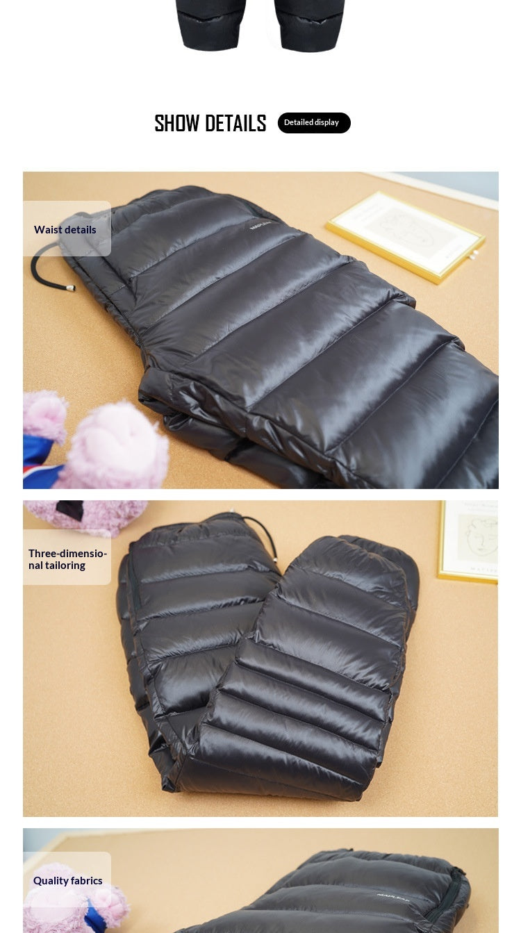 Thickened Down Pants For Outdoor Wear Unisex