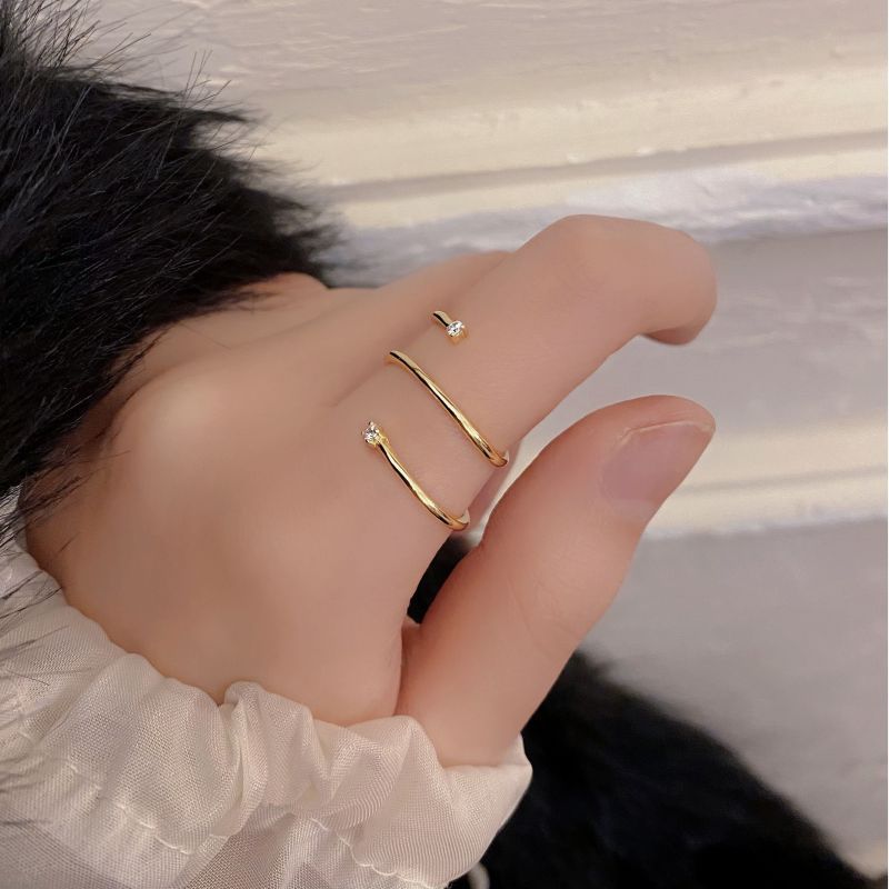 Women's Korean-style Ins Special Interest Light Luxury Ring 925 Sterling Silver