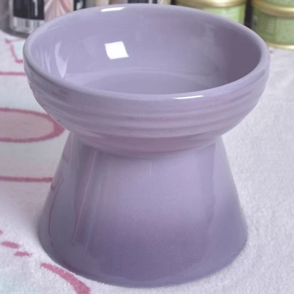 Dogs And Cats Prevention Black Chin High Foot Neck Protector Anti-tumble Pet Ceramic Bowl