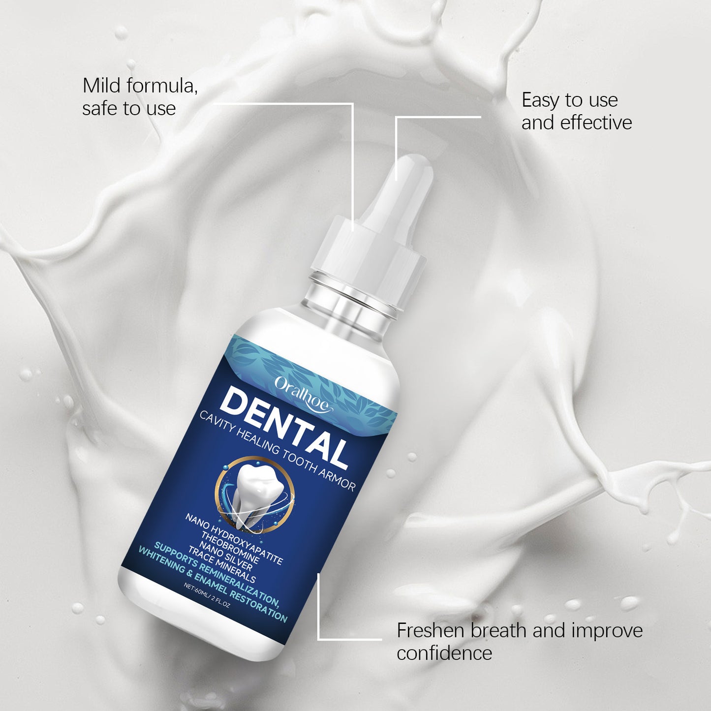 ORALHOE Dental Care Gently Cleans Stains And Tartar For A Fresh