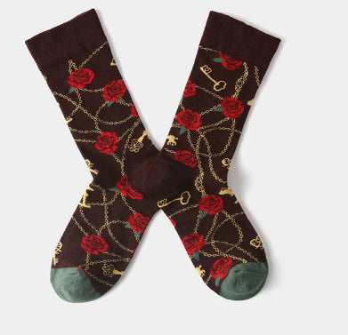 Personalized Oil Painting Ladies' Street Style Fashion Trend Cotton Socks
