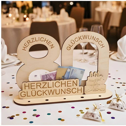 Wooden Ornament For Birthday Parties – Decorative Piece Made Of Natural Wood As A Festive Gift – Party Accessory Set