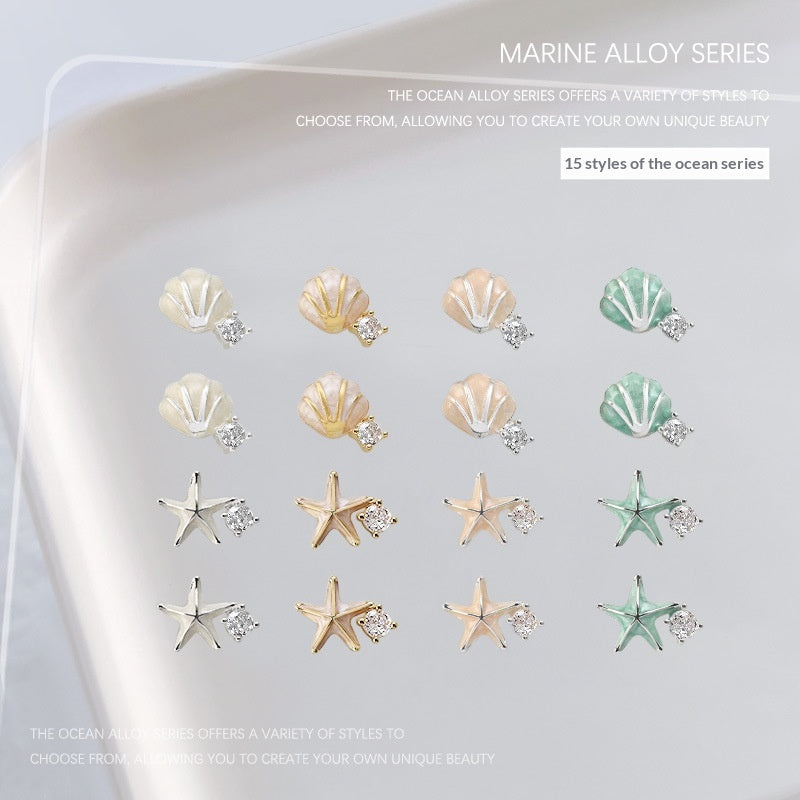 Metallic Ocean Series Nail Art Accessories