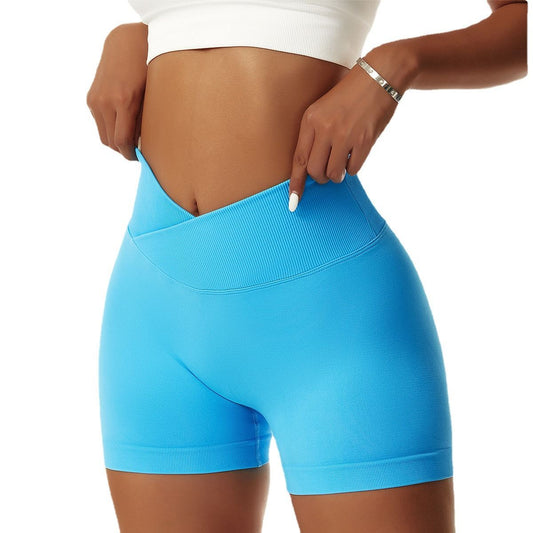 Peach Hip Raise European And American Yoga Shorts Elastic High Waist