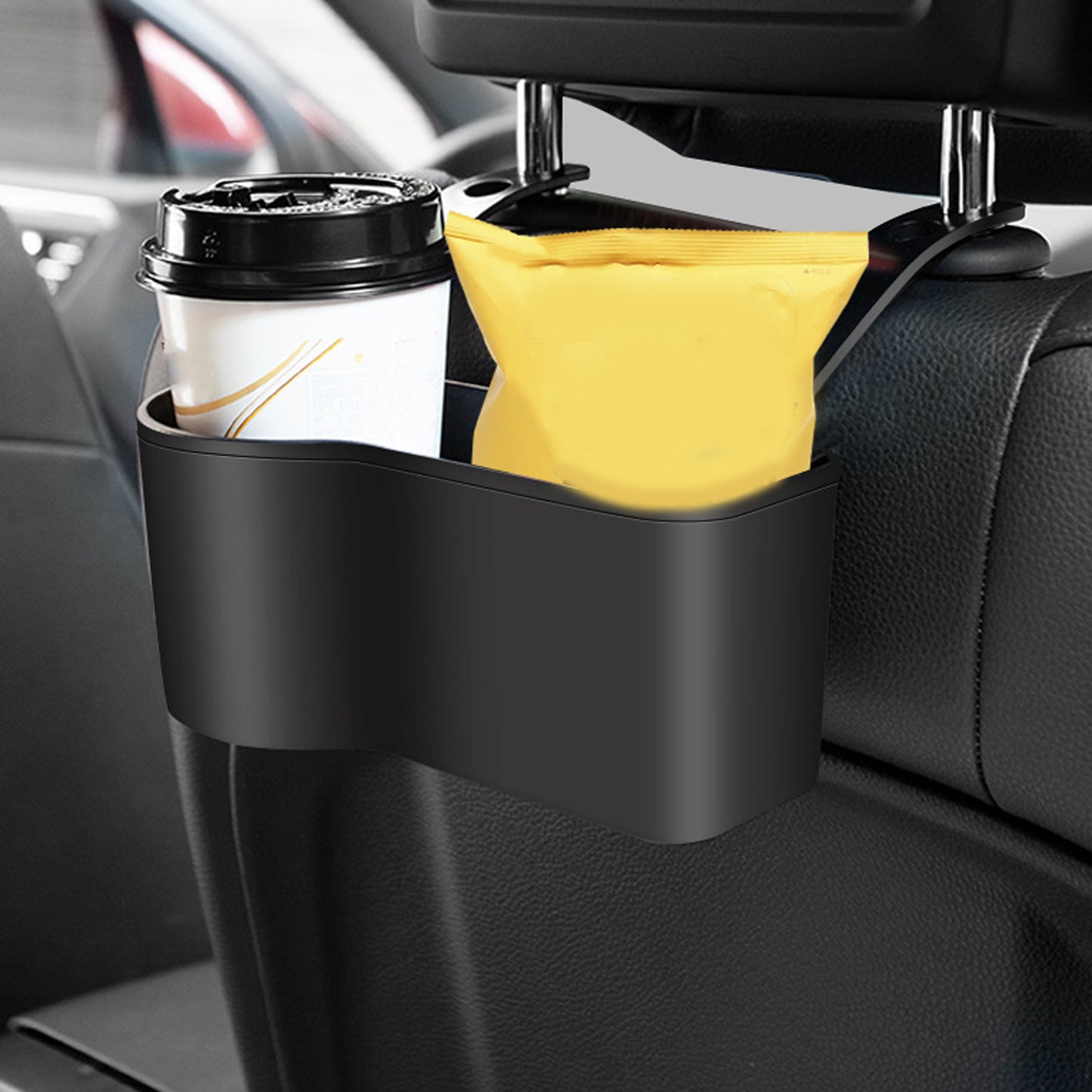 Car Backseat Drink Holder Multifunctional Food Tray Headrest Hanging Drink Box For Cell Phones Keys Cards Wallets