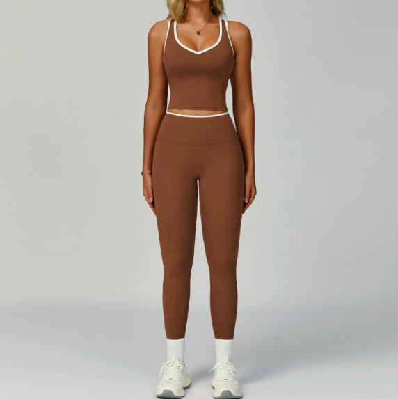 Women's Sports Suit Skinny Yoga Clothes Fitness Suit