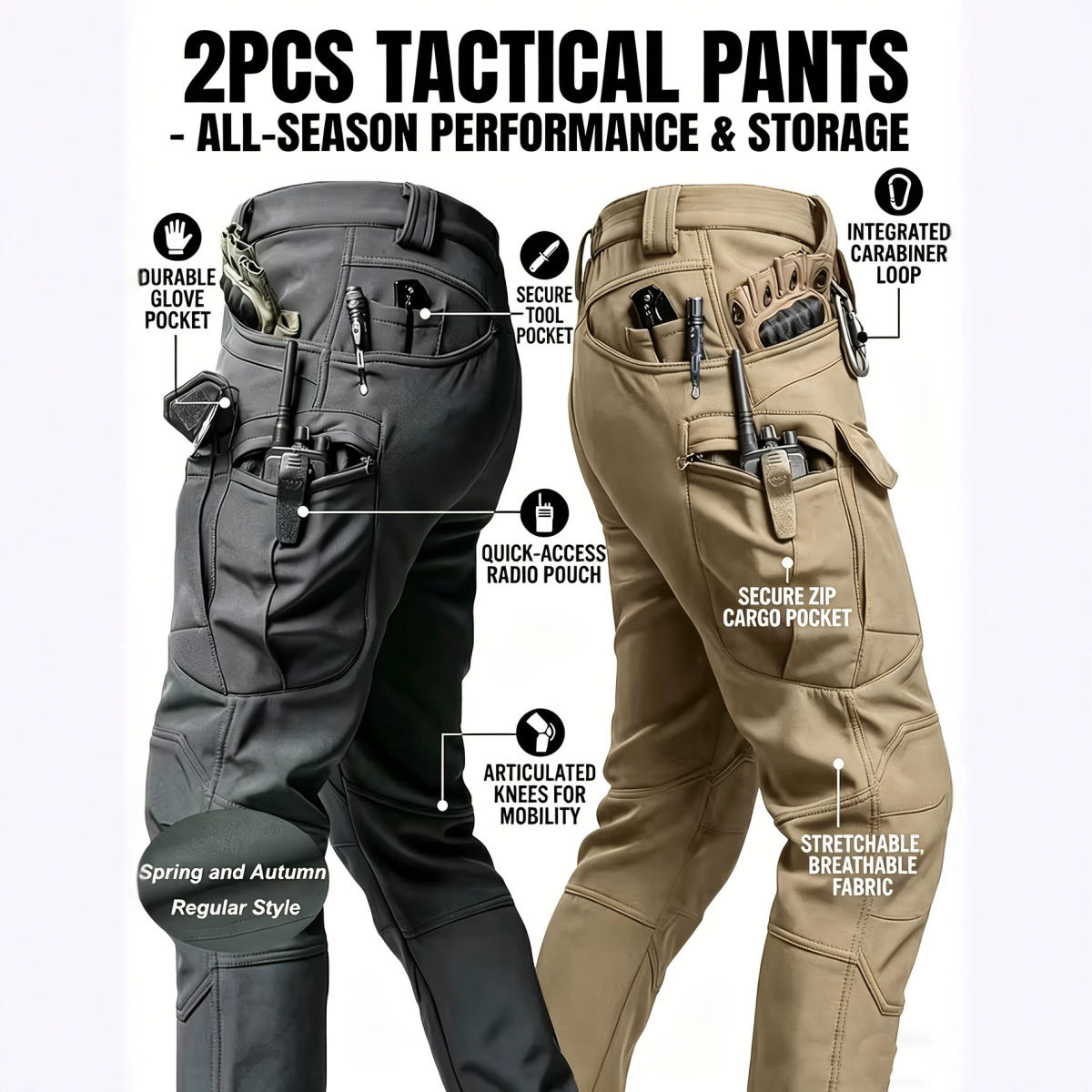 Men's Outdoor Wear-Resistant Tactical Work Pants