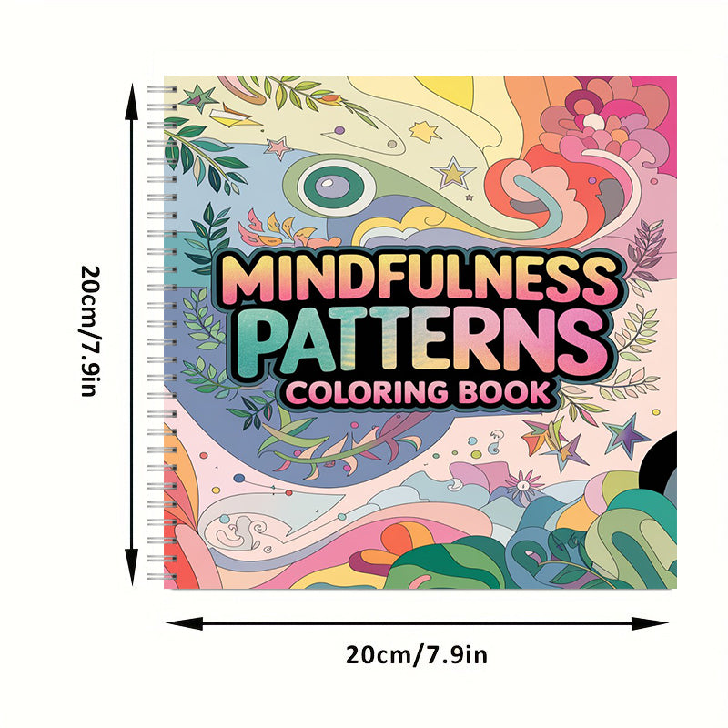 Mindfulness Patterns Bold-easy Coloring Book For Adults Cute Drawing Book Perfect Gift For Birthday Back To School Art Supplies