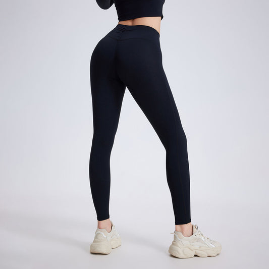 No Embarrassment Line High Waist Pleated Pocket Cloud Feeling Yoga Pants