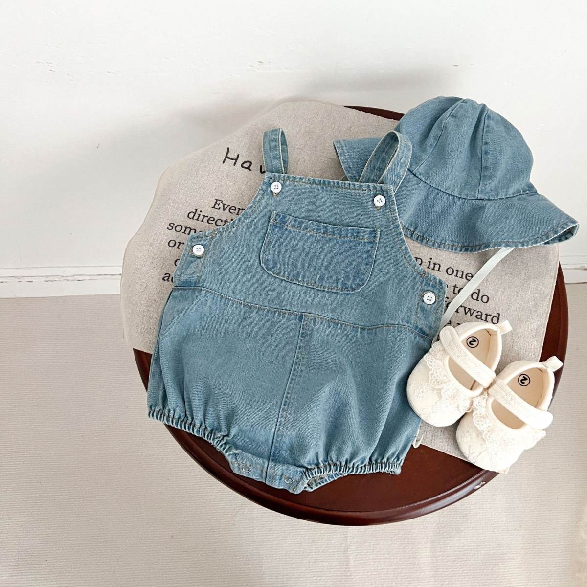 Korean-style Baby Denim Suspender Bib Overalls