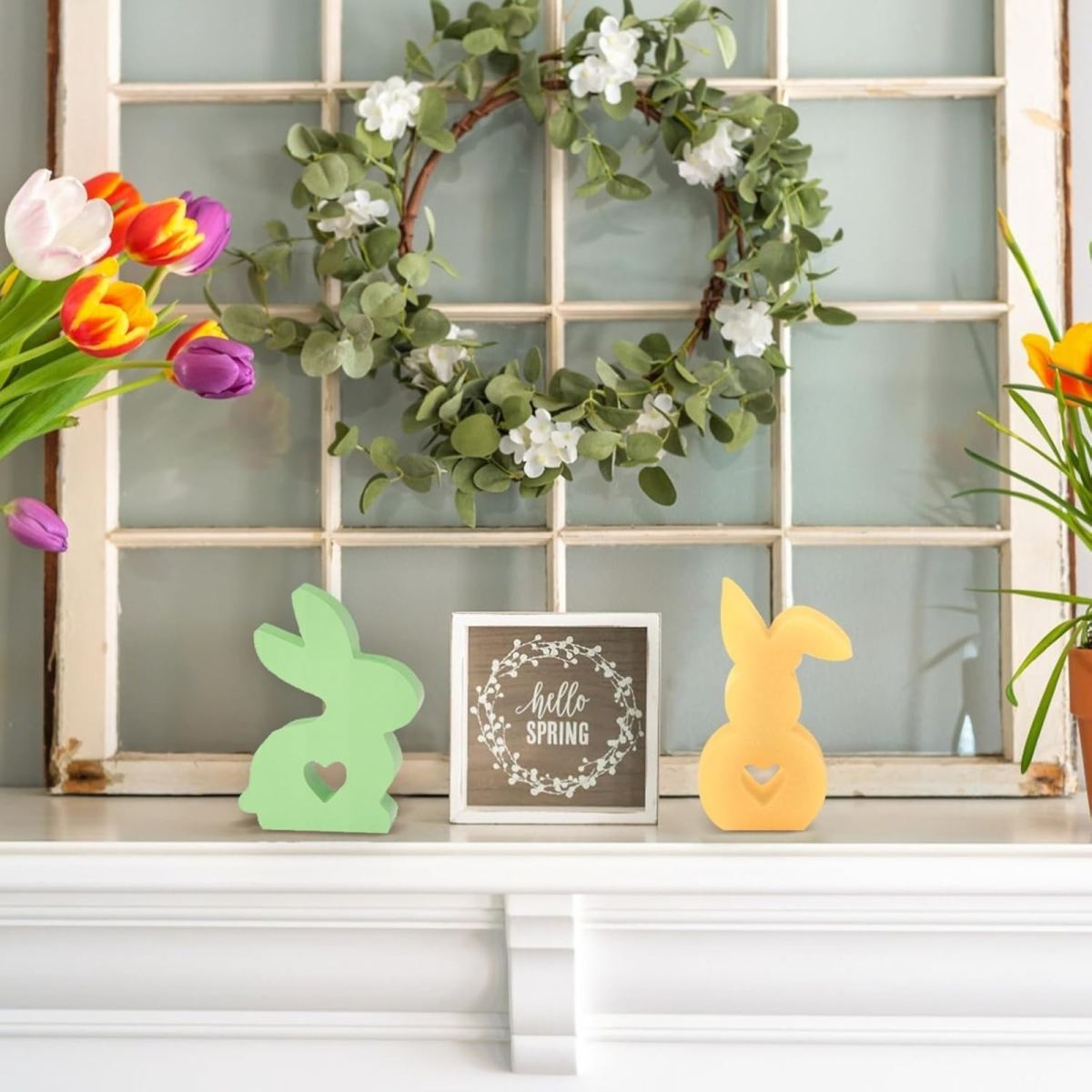 5-Piece Easter Bunny Silicone Mold Set, Easter Bunny Silicone Candle Holder Mold, Easter Bunny Candle Silicone Mold, Bunny Silicone Mold For Candles, Soap, Plaster, And Easter Gifts