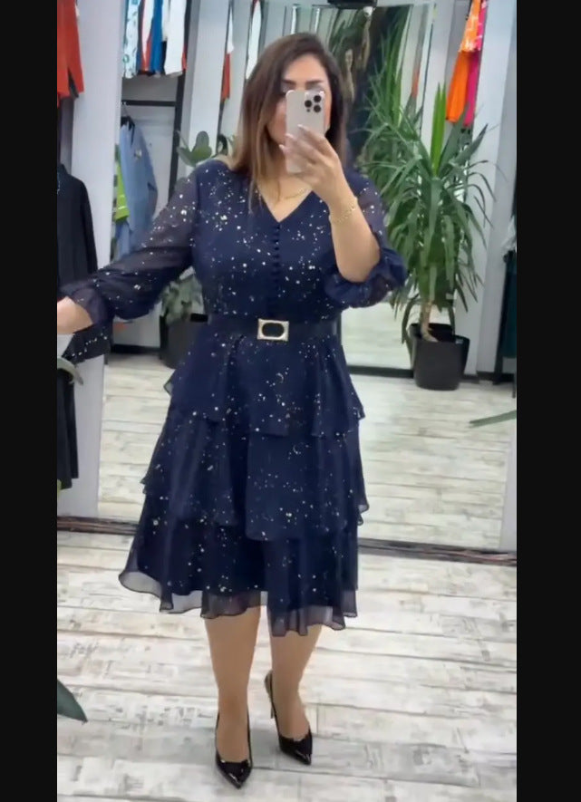 European And American-style Fashion Womens Dress