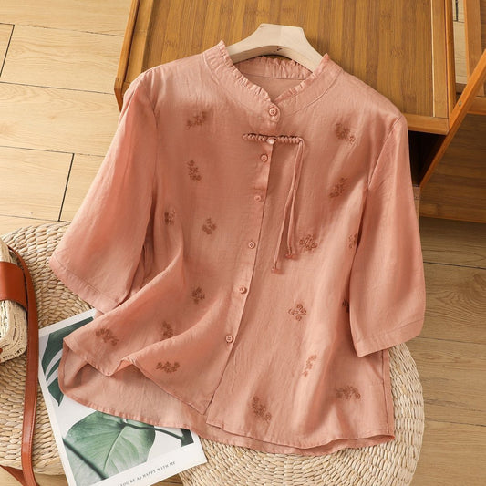 New Chinese-style Vintage Embroidered Top